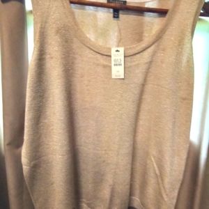 Talbots sleeveless gold sweater